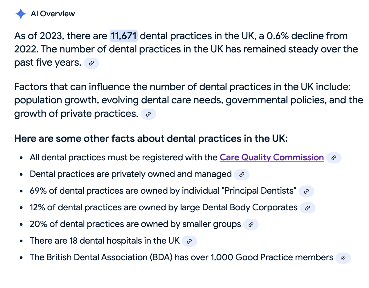 dentists database stat