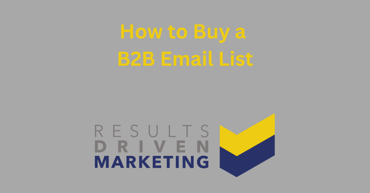How To Buy A B2B Email List