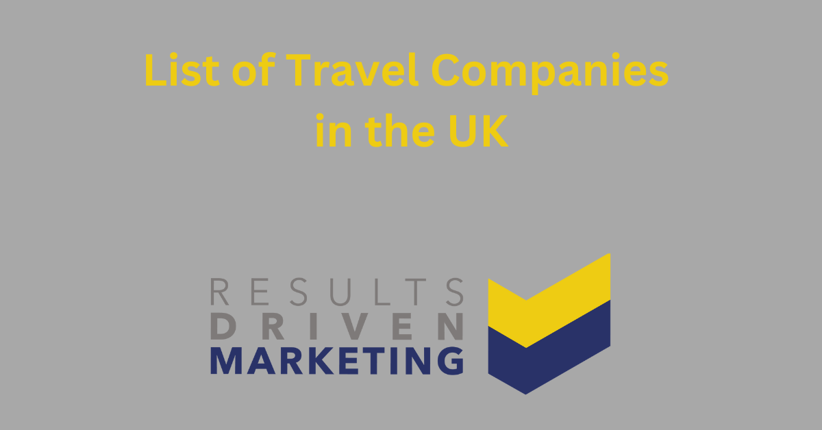 List of Travel Companies in the UK