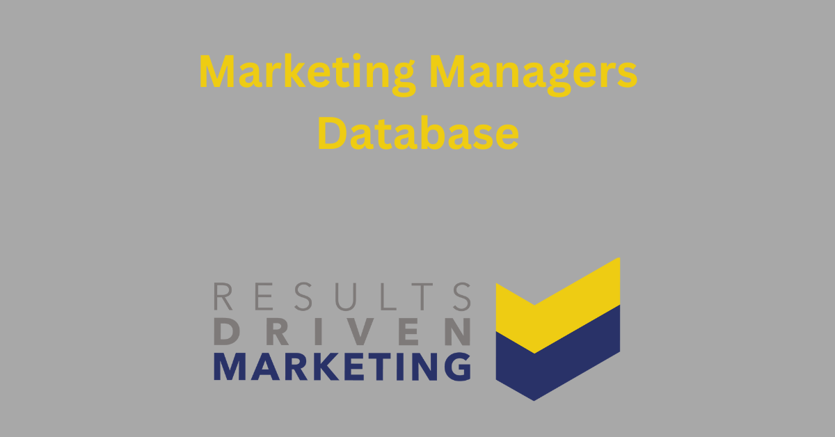 Marketing Managers Database