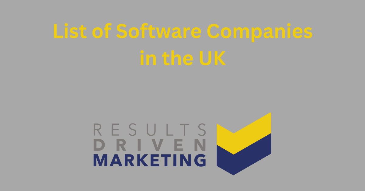 List of Software Companies in the UK