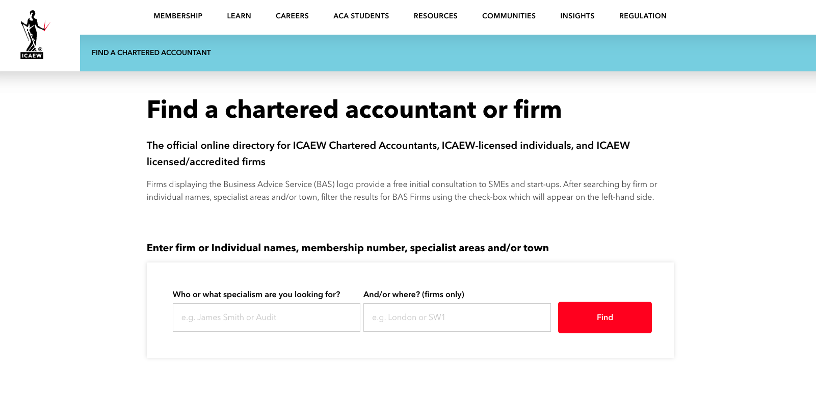 find a chartered accountant