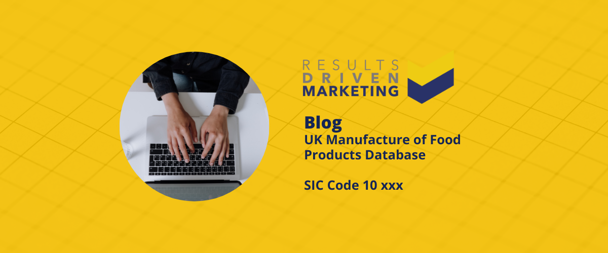 Manufacture of Food Products Database | SIC Code 10